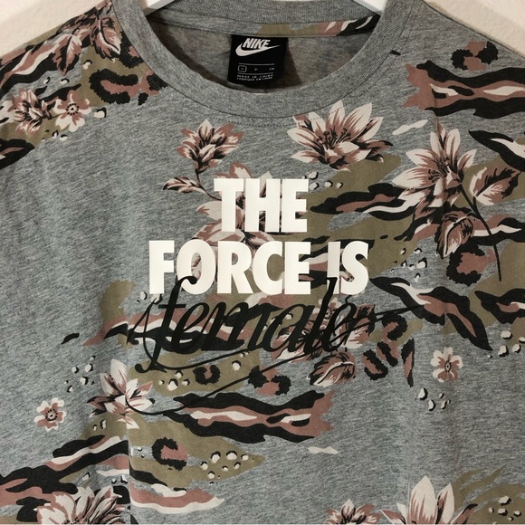 Nike “The Force Is Female” Cropped Floral Shirt - Picture 2 of 5